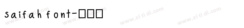 saifah font字体转换